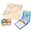 Montessori Creative Graphics Space Thinking Teaching Aids Board DIY Rubber Band Modeling Children's Fun Educational Toys For Kid