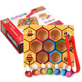 Hot Wooden Leaning Educatinal Toys Children Montessori Early Education Beehive Game Childhood Color Cognitive Clip Small Bee Toy