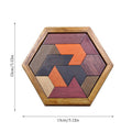 Sechseckigen Holz Geometrische Form Puzzles Schach Spiel Bord Montessori Spielzeug Pädagogische Intelligenz Spielzeug